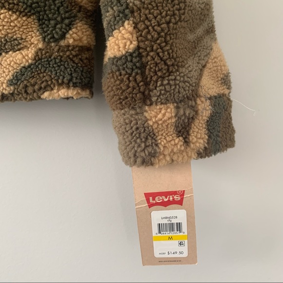Levi Straus & Co Sherpa Camouflage Trucker Jacket - Picture 6 of 16